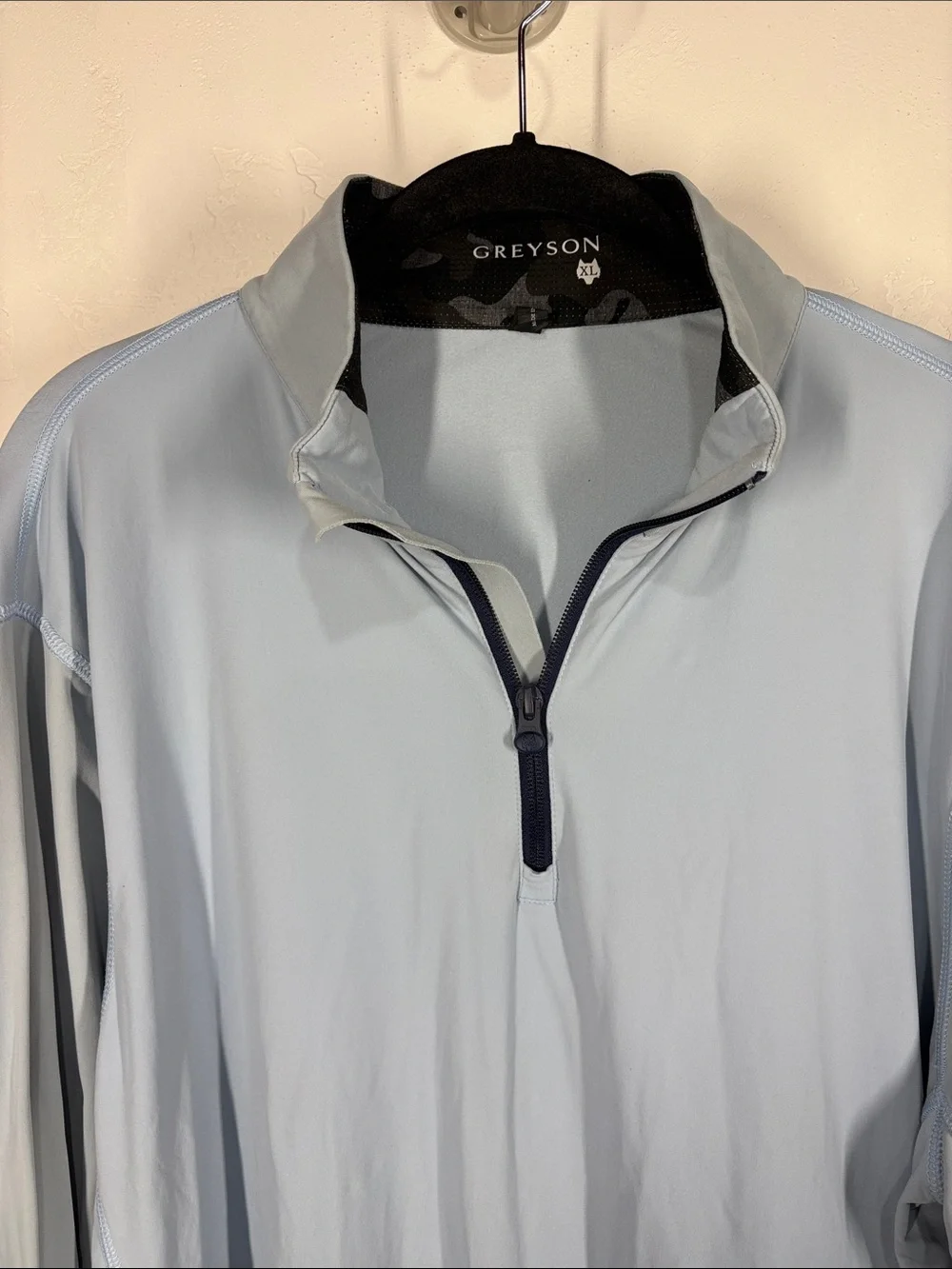 Greyson Light Blue Quarter-Zip Performance Pullover size XL